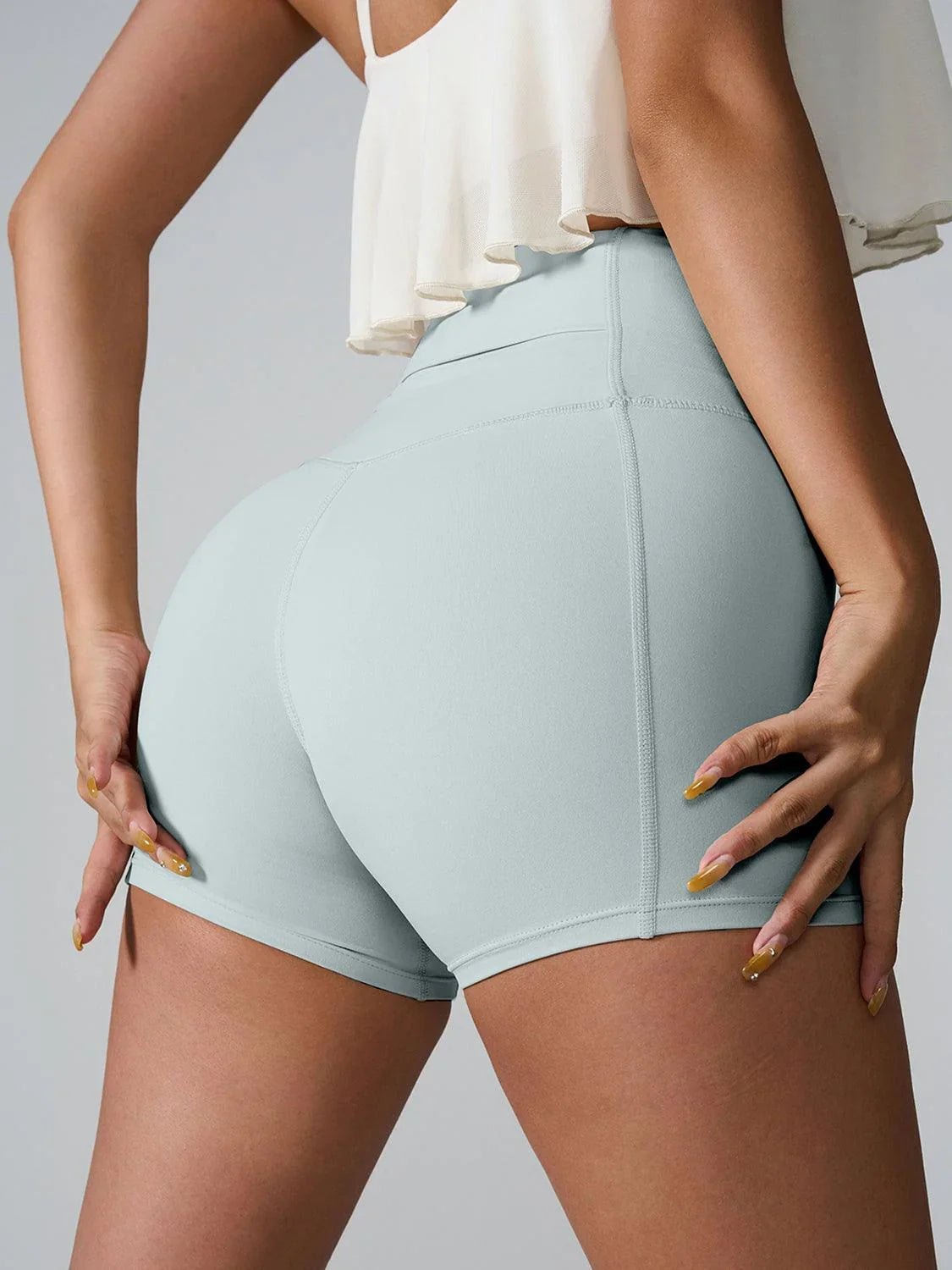 High Waist Active Shorts - Spoiled Me Rotten 