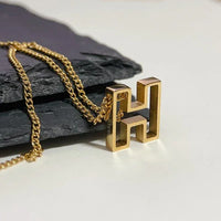 Cutout Initial Letter Necklace - Spoiled Me Rotten 