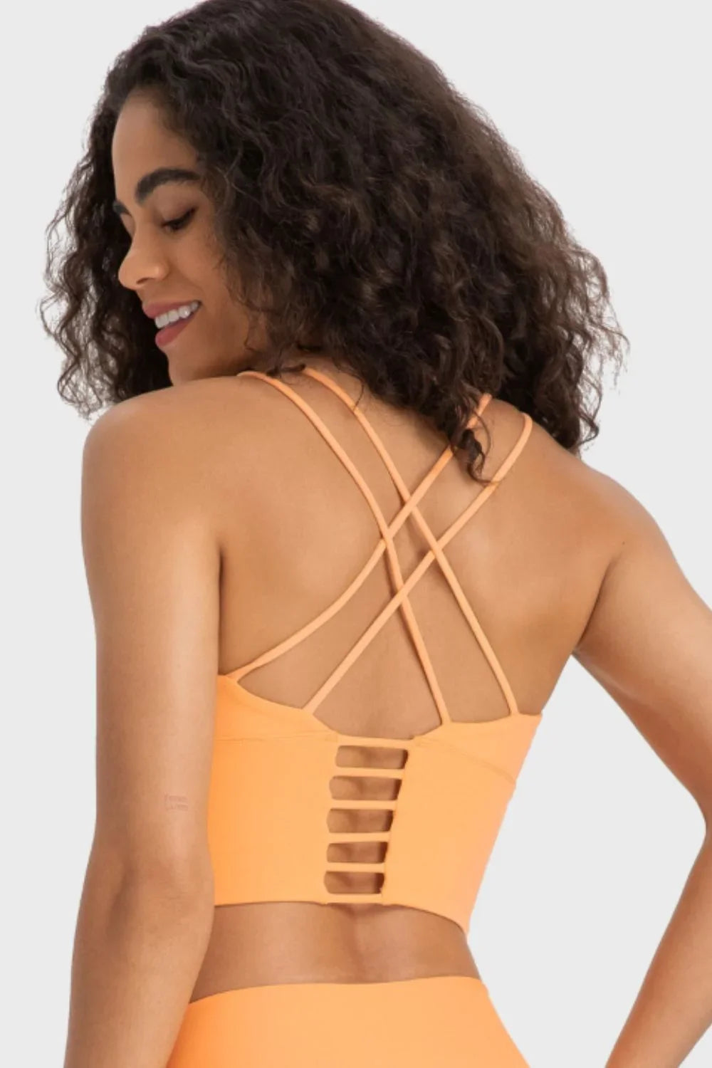 Staying Cozy Crisscross Back Sports Bra - Spoiled Me Rotten 
