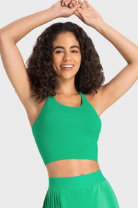 Staying Cozy Crisscross Back Sports Bra - Spoiled Me Rotten 