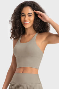 Staying Cozy Crisscross Back Sports Bra - Spoiled Me Rotten 