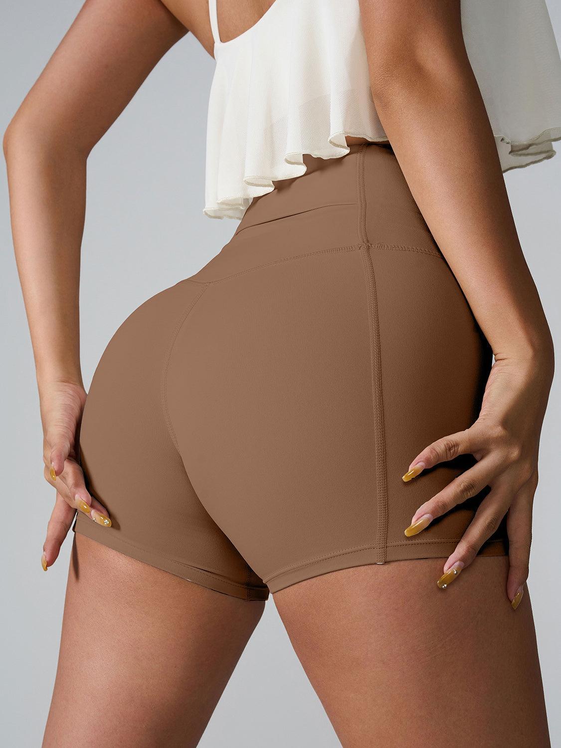 High Waist Active Shorts - Spoiled Me Rotten 