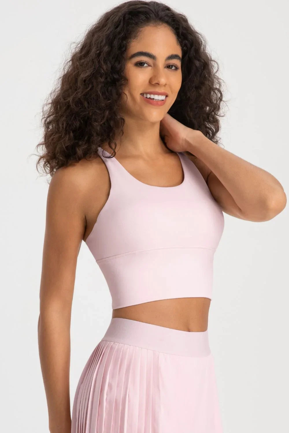 Staying Cozy Crisscross Back Sports Bra - Spoiled Me Rotten 