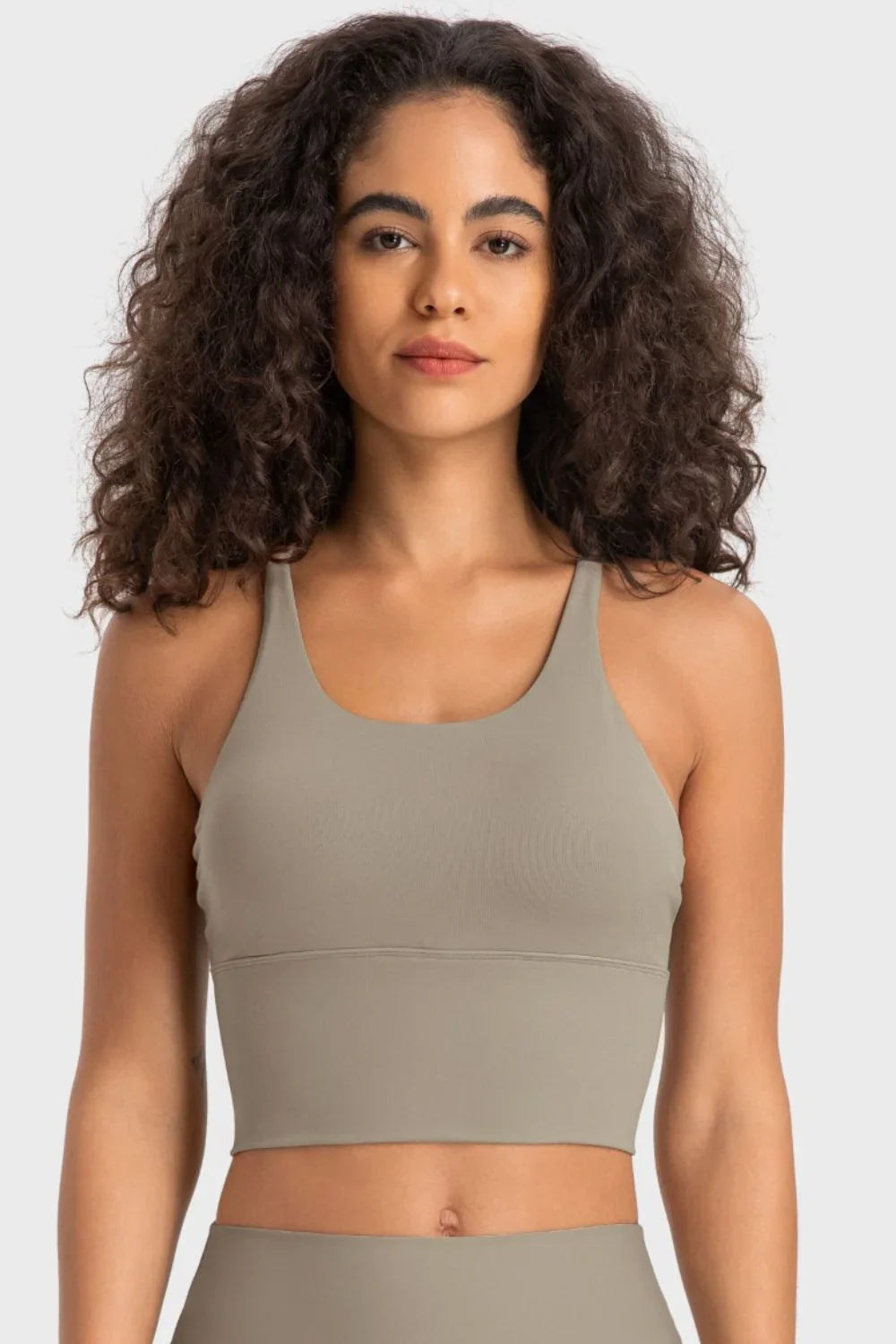 Staying Cozy Crisscross Back Sports Bra - Spoiled Me Rotten 