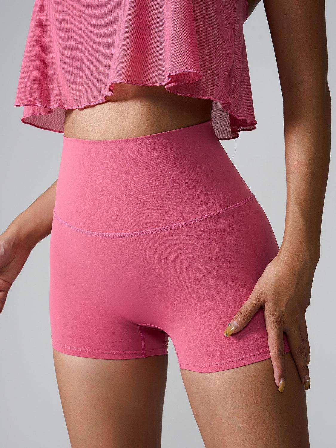 High Waist Active Shorts - Spoiled Me Rotten 