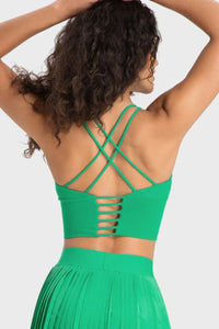 Staying Cozy Crisscross Back Sports Bra - Spoiled Me Rotten 