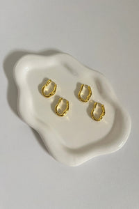 Geometric Wavy Hoop Earrings - Spoiled Me Rotten 