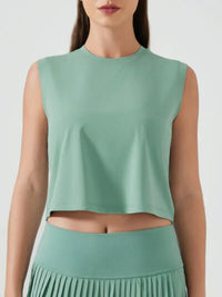 Cropped athleisure tank top