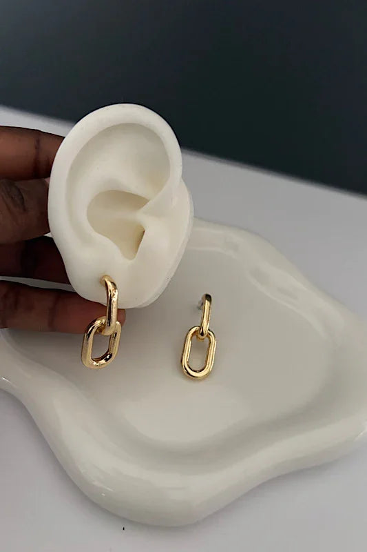 Double Link Chain Earring