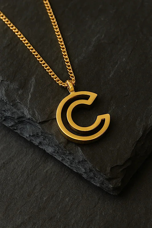 Cutout Initial Letter Necklace - Spoiled Me Rotten 