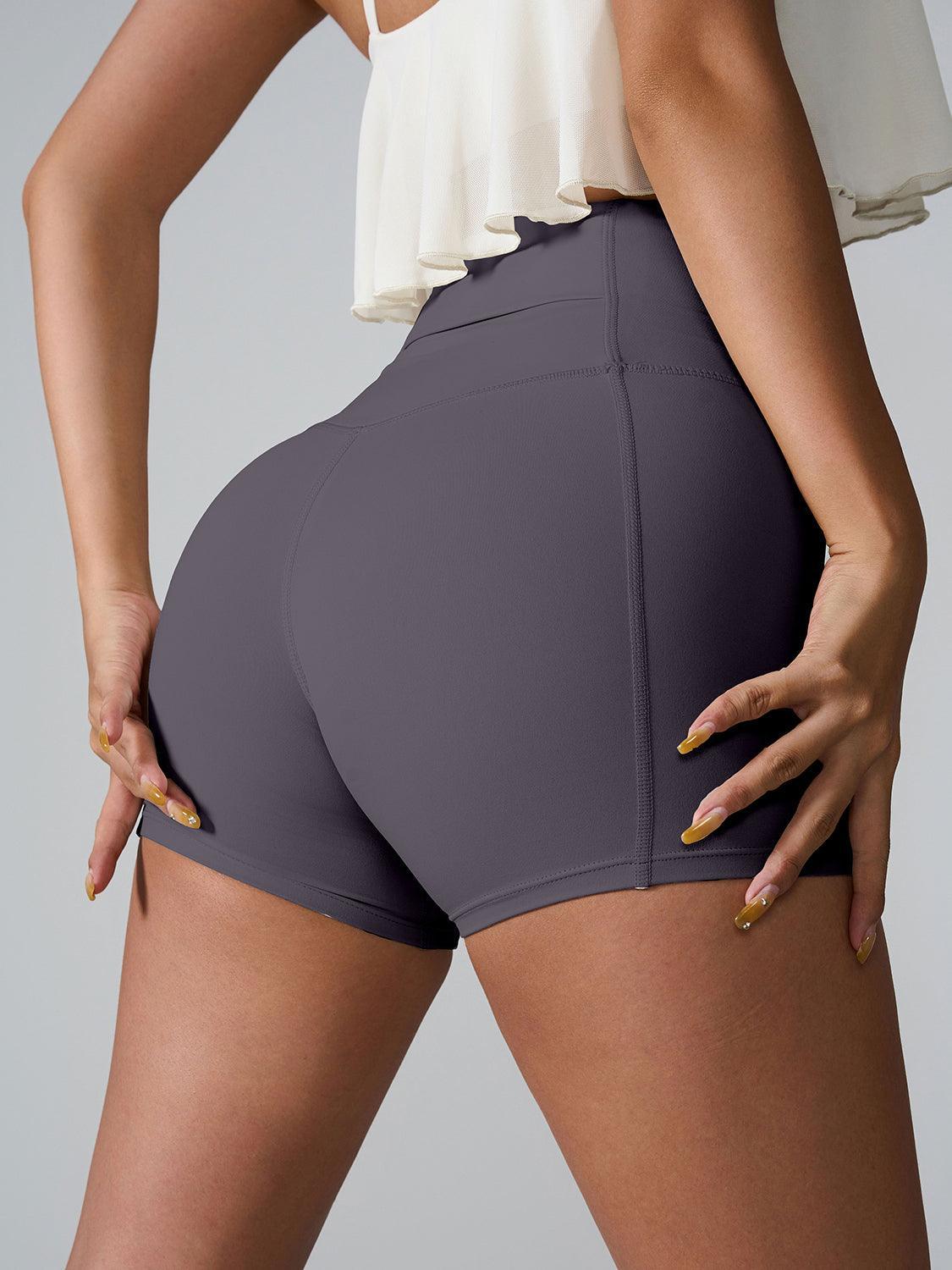 High Waist Active Shorts - Spoiled Me Rotten 