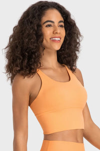 Staying Cozy Crisscross Back Sports Bra - Spoiled Me Rotten 