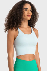 Staying Cozy Crisscross Back Sports Bra - Spoiled Me Rotten 