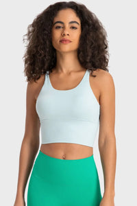 Staying Cozy Crisscross Back Sports Bra - Spoiled Me Rotten 