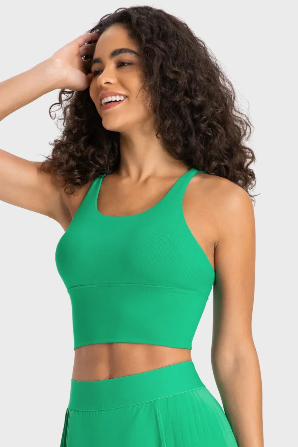 Staying Cozy Crisscross Back Sports Bra - Spoiled Me Rotten 