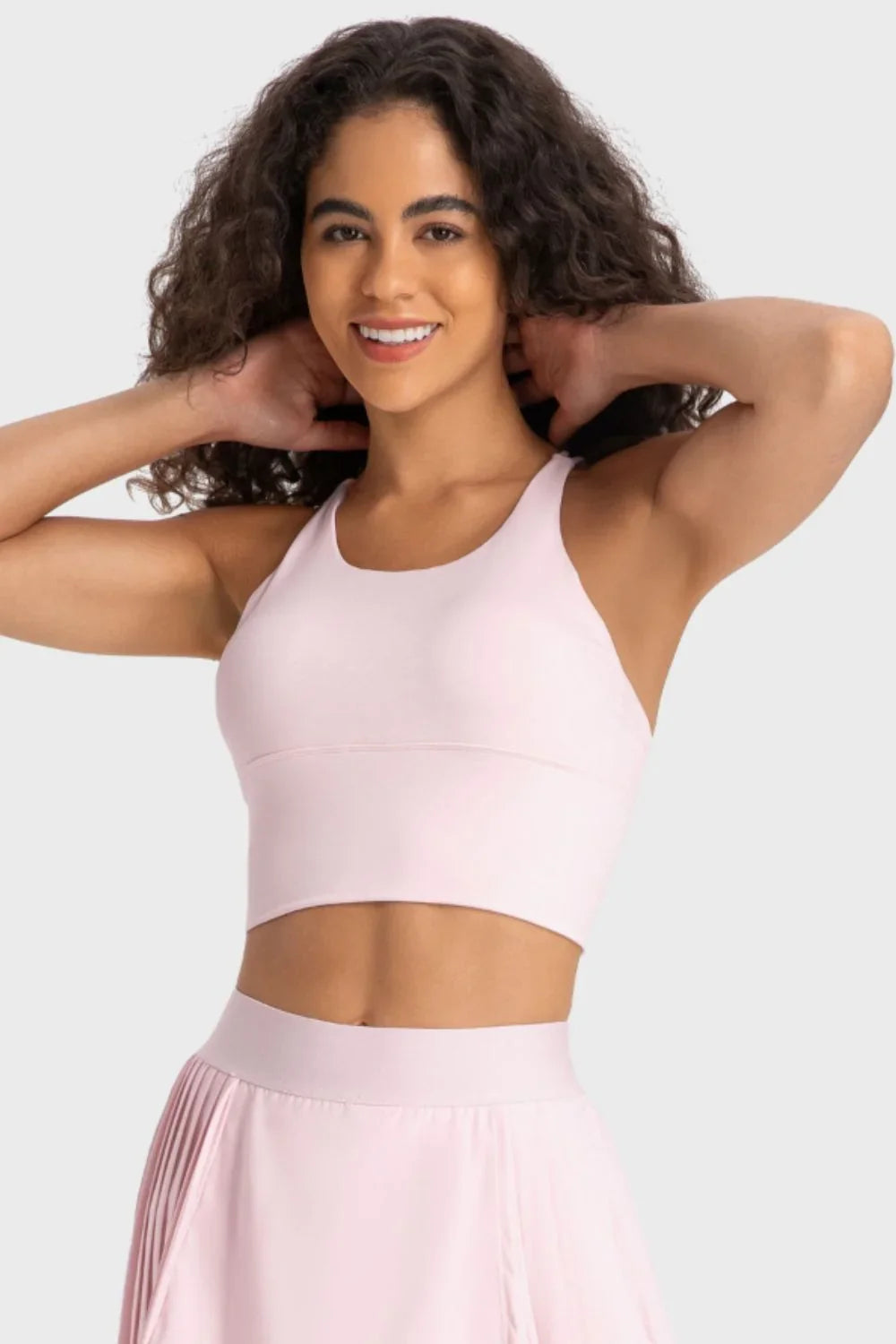 Staying Cozy Crisscross Back Sports Bra - Spoiled Me Rotten 