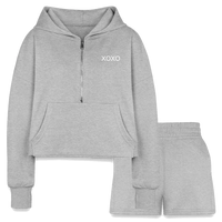Cropped Hoodie & Jogger Short Set - Spoiled Me Rotten 