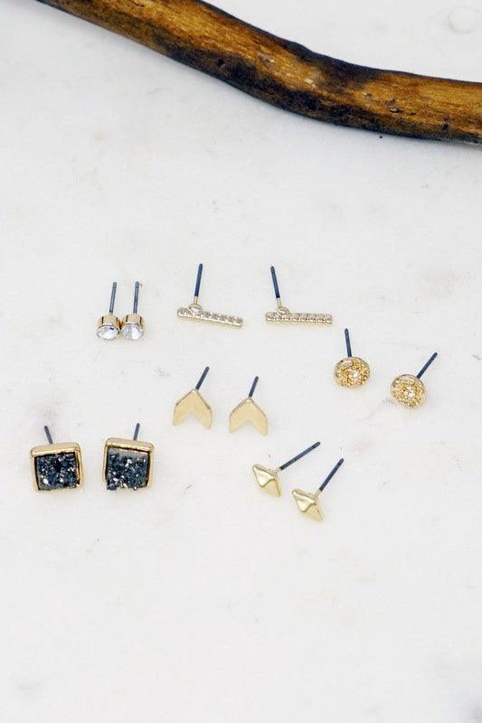 Druzzy Earring Set - Spoiled Me Rotten 