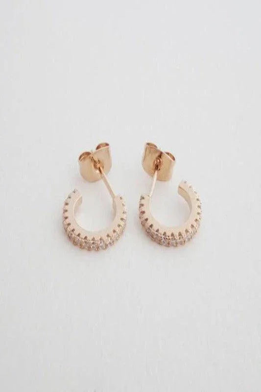 Crystal Hoops Earrings - Spoiled Me Rotten 