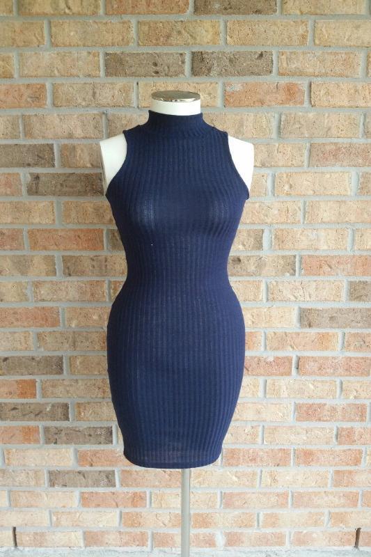 Navy Sleeveless Dress - Spoiled Me Rotten 
