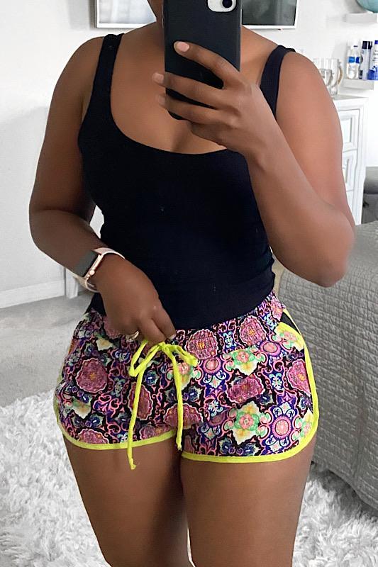 Print Drawstring Short - Spoiled Me Rotten 