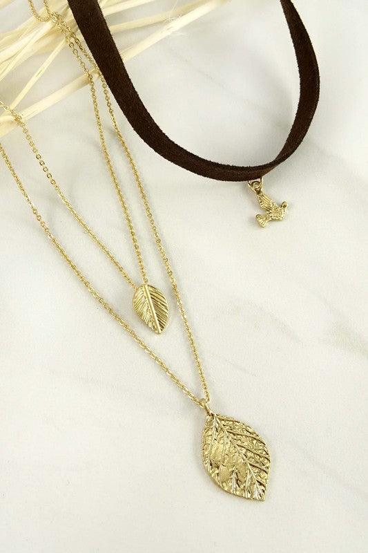 Multi-layer Leaf Choker Necklaces - Spoiled Me Rotten 