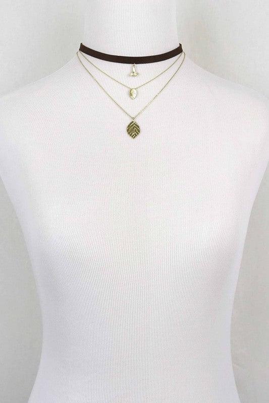 Multi-layer Leaf Choker Necklaces - Spoiled Me Rotten 