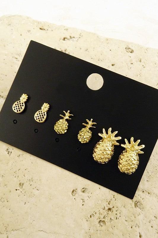 Pineapple Earrings - Spoiled Me Rotten 