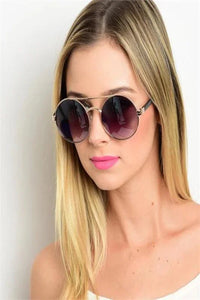 Brow Bar Round Sunglasses - Spoiled Me Rotten 