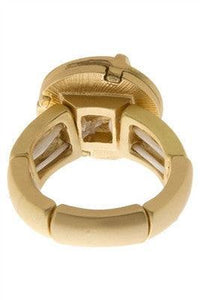 Stone Wire Metal Edged Ring - Spoiled Me Rotten 