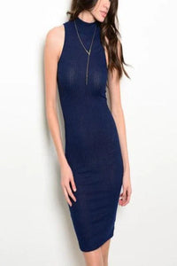 Navy Sleeveless Dress - Spoiled Me Rotten 