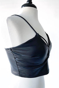Hunt Faux Leather Crop Top - Spoiled Me Rotten 