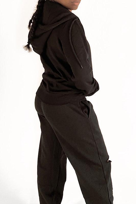 After Dark Distressed Sweatpants - Spoiled Me Rotten 